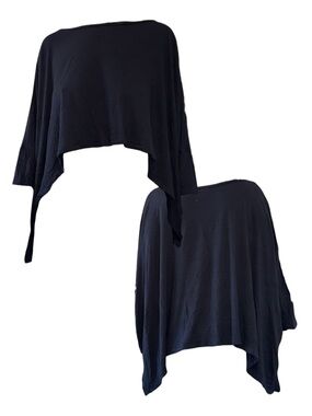 Flowy Black Batwing Top